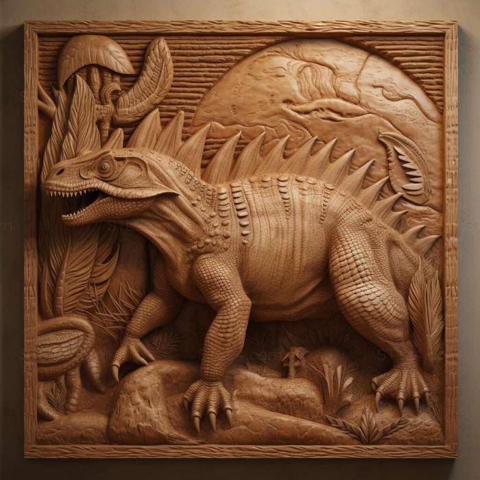 Природа и животные (Гесперозавр 4, NATURE_3324) 3D модель для ЧПУ станка